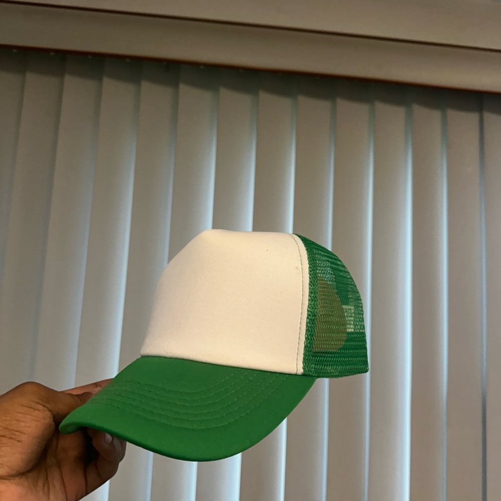 Green and White Trucker Hat